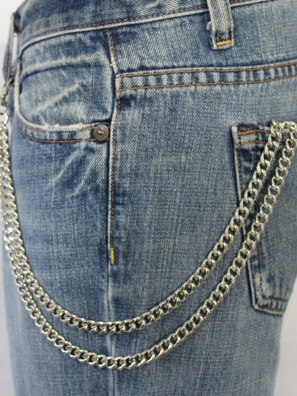 NEW USA Handmade Men’s Silver Wallet Chain 16